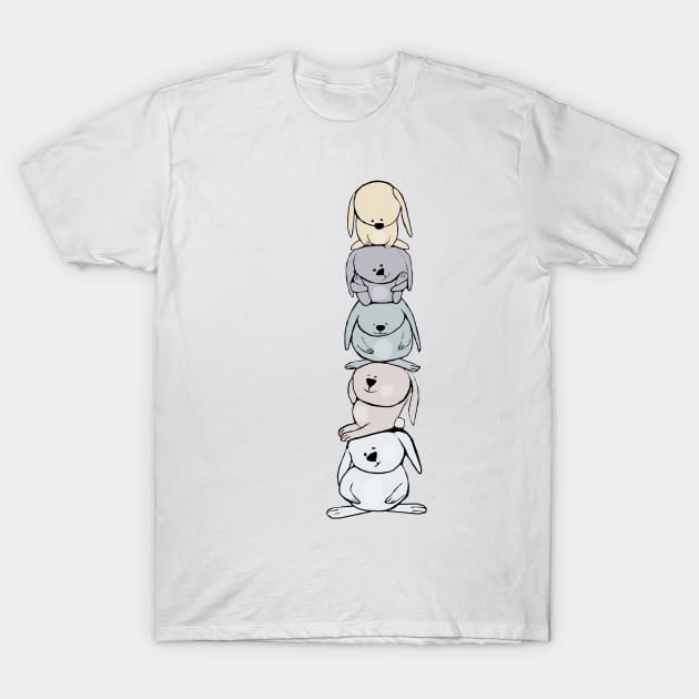 Bunnies Totem T-Shirt by msmart